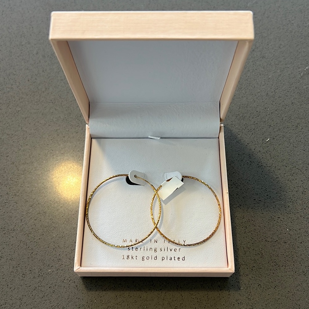 Gold hoop earrings